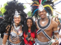 My half wig 'workin' it! for the BBC at the Notting Hill Carnival